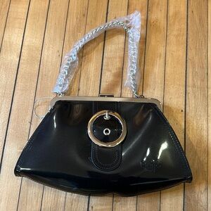 Black small clutch handbag